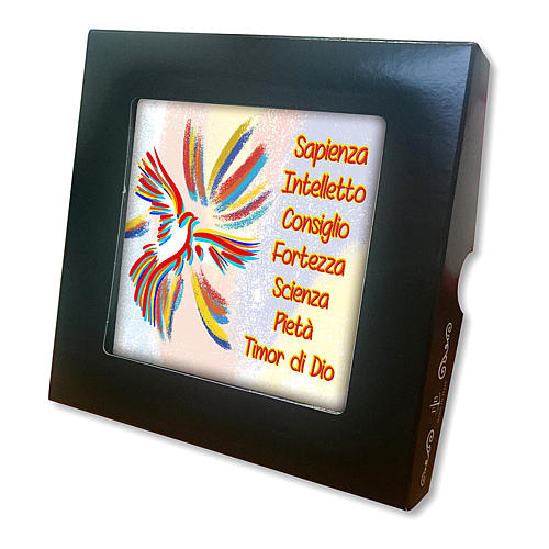 Baldosa cerámica impresa Espíritu Santo y Dones 10x10 cm 2