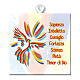 Catholic ceramic tile with Holy Spirit and Gifts printed 10x10 cm s1