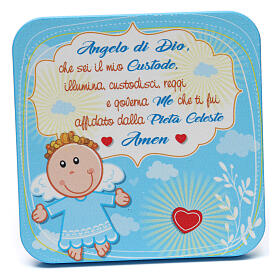 Small wooden picture Blue Angel of God