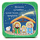 Wooden Nativity picture Merry Christmas, Green s1