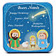 Blue wooden picture Holy Family s1
