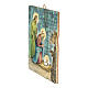 Wooden shaped frame with rear hook, classic Nativity s2
