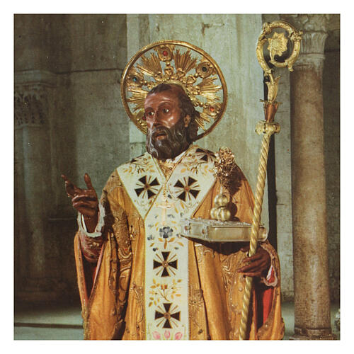Print icon of St. Nicholas of Bari statue 20x25 cm 2