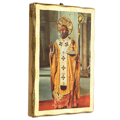 Print icon of St. Nicholas of Bari statue 20x25 cm 3