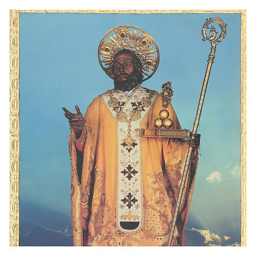Cuadro impresa estatua San Nicolás de Bari 20x25 cm 2