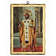 Quadro stampa statua San Nicola di Bari 20x25 cm s1