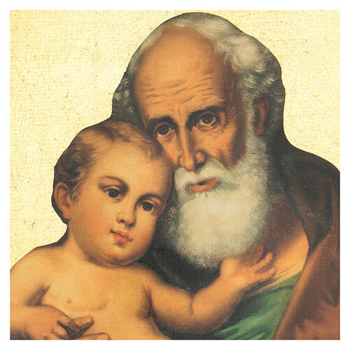 Bild mit Druck Heiliger Josef mit Jesuskind, 30x25 cm 2