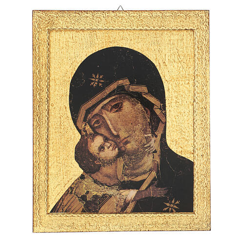 Print painting Virgin Mary of Vladimir 30x25 cm 1