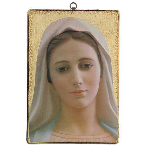Cuadro impresa Virgen de Medjugorje 25x20 cm 1