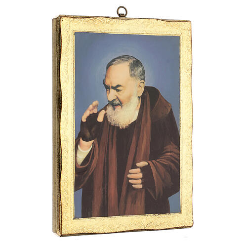 Cadre impression Padre Pio 25x20 cm 2