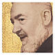 Cadre impression Padre Pio fond or 25x20 cm s2