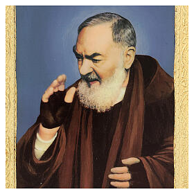 Bild mit Abdruck von Padre Pio, 25 x 20 cm