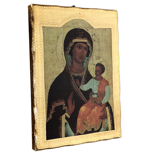 Quadro stampa legno Madonna Odigitria 45x35 cm 3