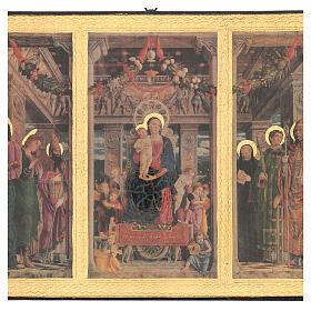 Cadre impression bois Tryptique Mantegna 35x55 cm
