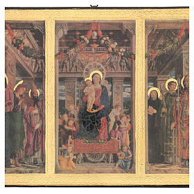 Quadro stampa legno Trittico Mantegna 35x55 cm