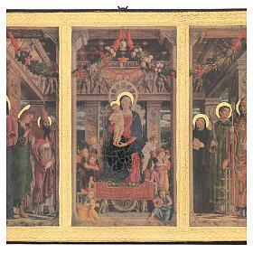 Obraz drukowany na drewnie Tryptyk Mantegna, 35x55 cm
