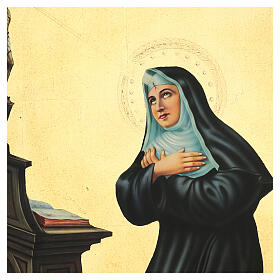 Saint Rita, printing on wood, 50x40 cm