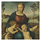 Madonna del Cardellino picture printed on wood 24x17 in s2
