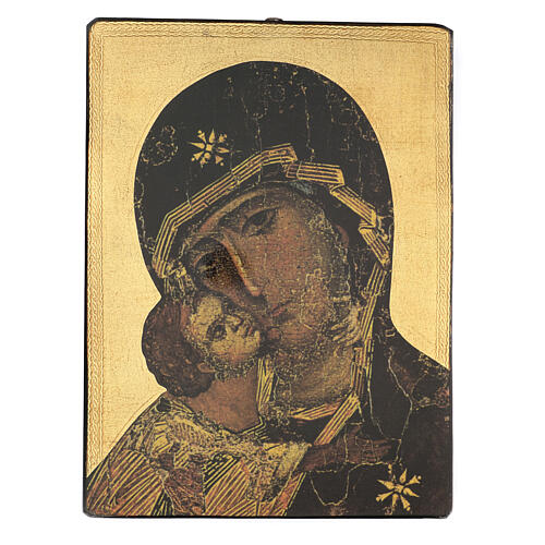 Virgin of Tenderness, printing on wood, 65x50 cm 1