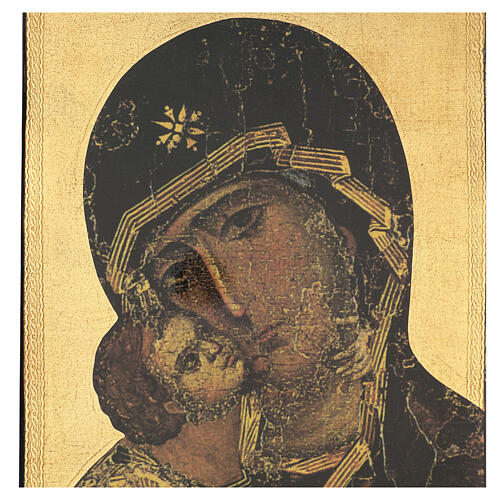Virgin of Tenderness, printing on wood, 65x50 cm 2