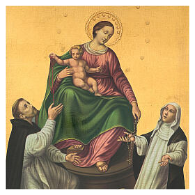 Press painting of the Virgin of Pompeii 70x50 cm