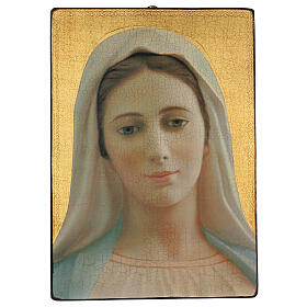 Our Lady of Medjugorje printed picture with cracked finish 27x19 in