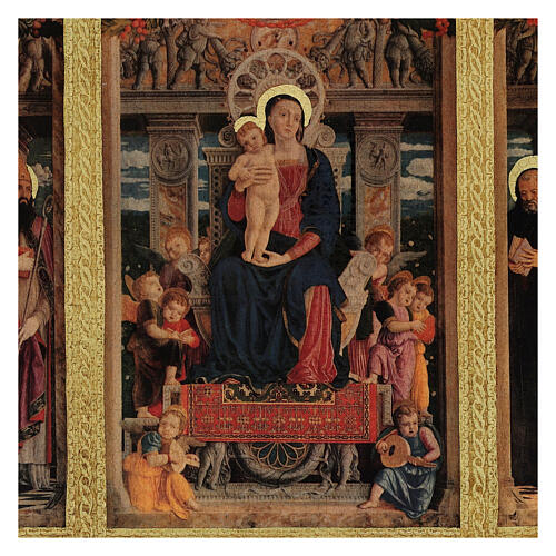 Bild mit Druck San-Zeno-Altar nach Mantegna, 45x70 cm 2