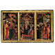 Print painting Mantegna Triptych on wood 43x70 cm s1