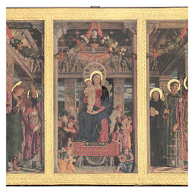 Quadro Trittico Mantegna stampa su legno 45x70 cm s2