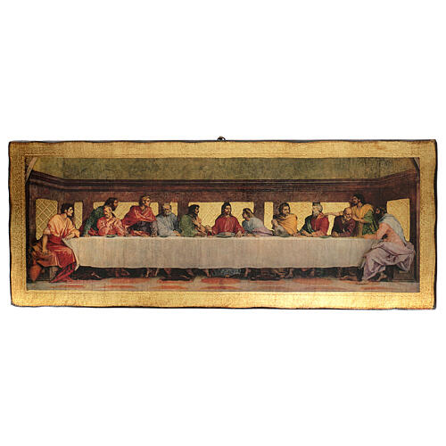 Quadro cenacolo Andrea del Sarto 30x76 cm 1