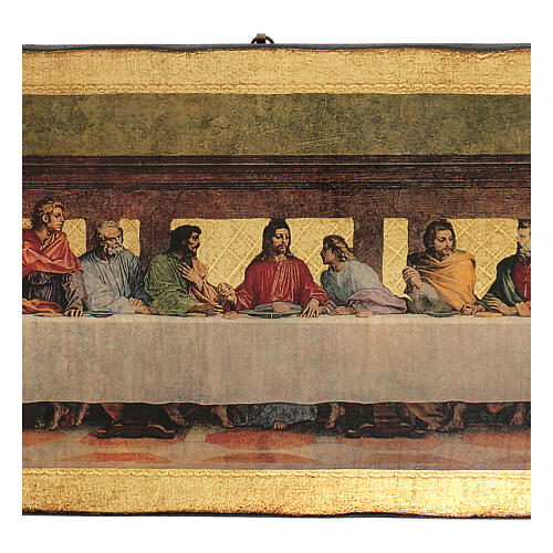 Quadro cenacolo Andrea del Sarto 30x76 cm 2