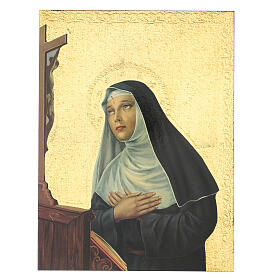 Bedrucktes Bild Heilige Rita von Cascia, 30x25 cm