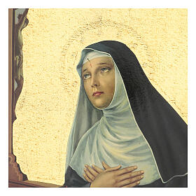 Bedrucktes Bild Heilige Rita von Cascia, 30x25 cm
