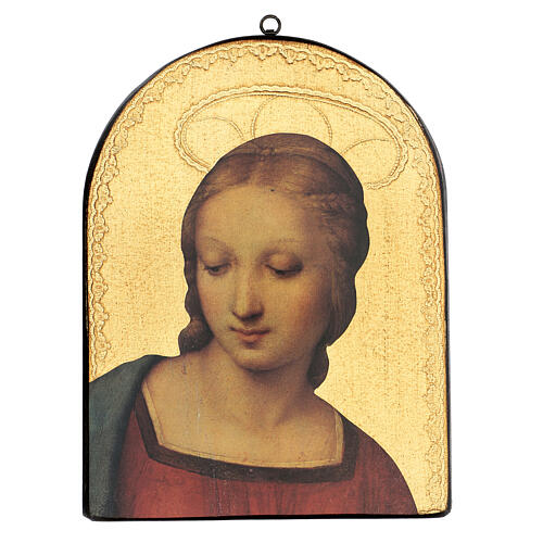 Cuadro impresa madera Virgen del Jilguero 35x25 cm 1