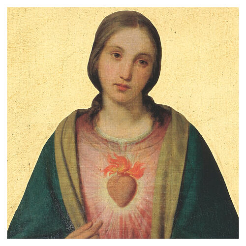 Painting of the Sacred Heart of the Virgin Mary 40x30 cm 2