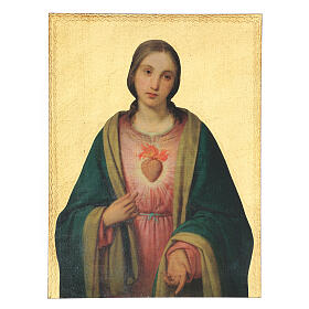 Cuadro impresa Sagrado Corazón Virgen María 40x30 cm