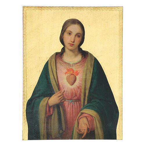 Cuadro impresa Sagrado Corazón Virgen María 40x30 cm 1