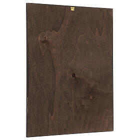 Cadre impression sur bois Vierge au Chardonneret 35x25 cm s3