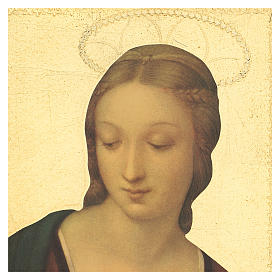Quadro stampa su legno Madonna del Cardellino 35x25 cm