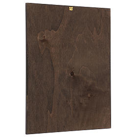 Quadro stampa su legno Madonna del Cardellino 35x25 cm s3