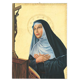 Quadro stampa in legno Santa Rita 35x25 cm