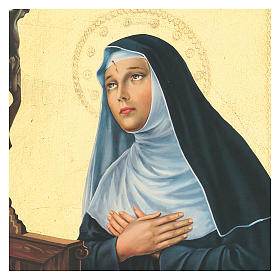 Quadro stampa in legno Santa Rita 35x25 cm