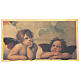Raphael's angels printed on wood with frame 11x20 in s1