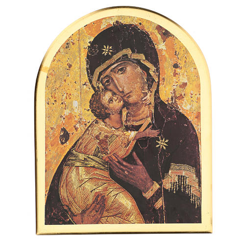 STOCK Impression sur bois Vierge de Vladimir 33x25 cm 1