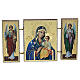 Triptyque russe Sainte Vierge avec lys 9,5x5,5 cm s1