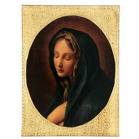 Printing on wood, Mater Dolorosa by Carlo Dolci, 30x25 cm
