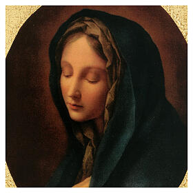 Printing on wood, Mater Dolorosa by Carlo Dolci, 30x25 cm
