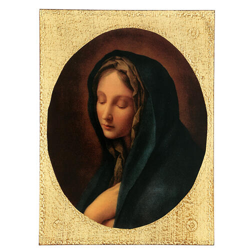 Printing on wood, Mater Dolorosa by Carlo Dolci, 30x25 cm 1