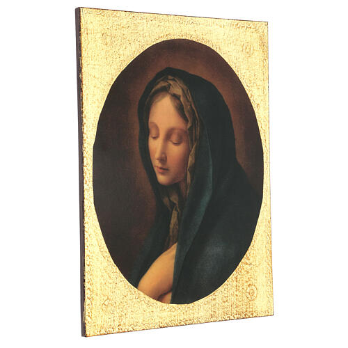 Printing on wood, Mater Dolorosa by Carlo Dolci, 30x25 cm 3