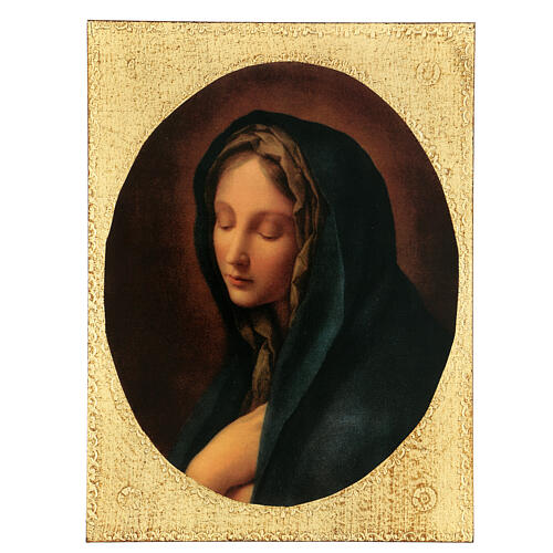 Cadre impression bois Notre-Dame des Douleurs de Carlo Dolci 30x25 cm 1
